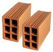 Ladrillo hueco 12x18x33 6 agujeros
